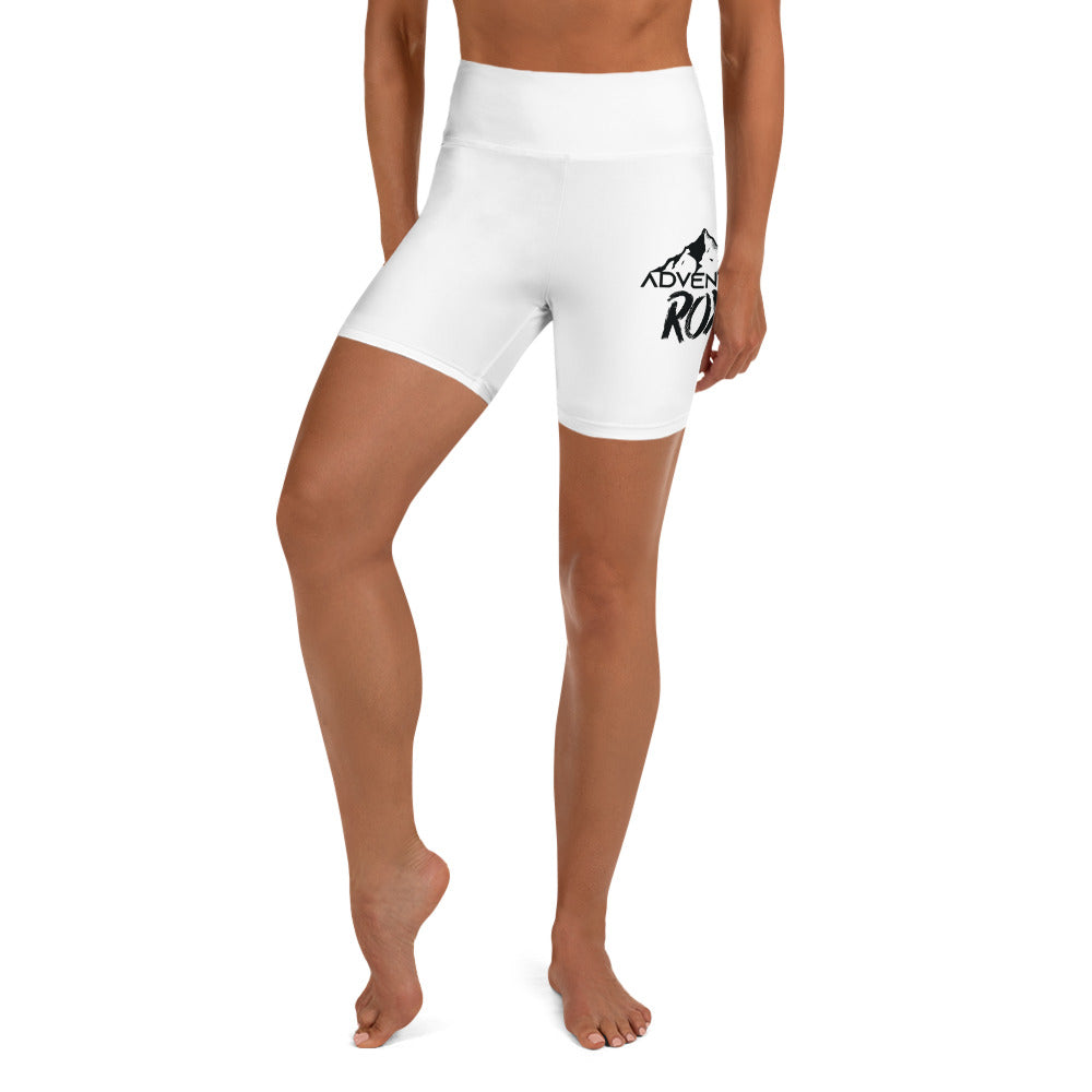 White Adventure Roxx Yoga Shorts