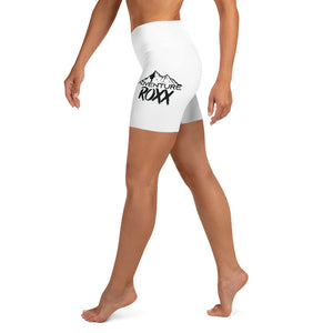 White Adventure Roxx Yoga Shorts