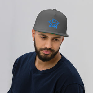 Teal Adventure Roxx Logo Flat Bill Snapback