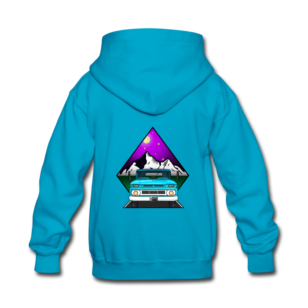 Night Adventures Kids' Hoodie - turquoise