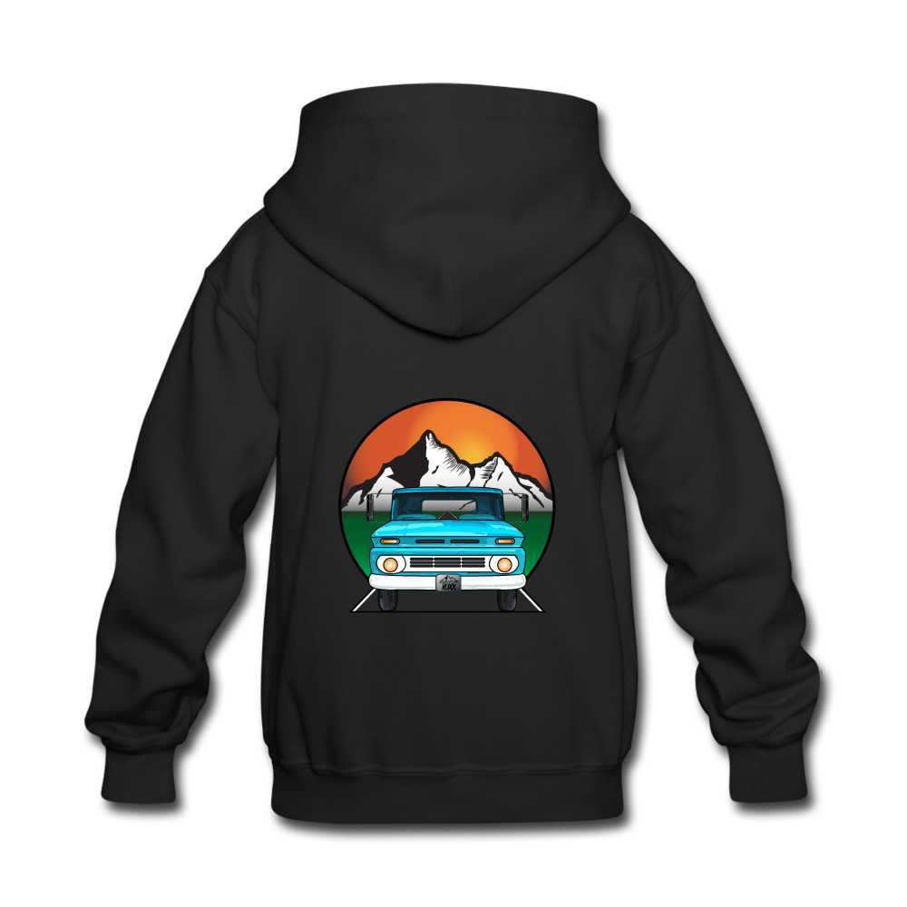 62' Chevy Badge Kids' Hoodie - black