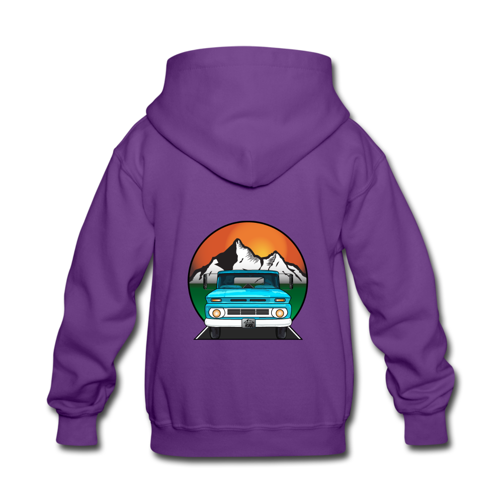 62' Chevy Badge Kids' Hoodie - purple