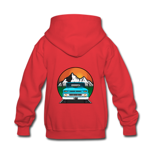 62' Chevy Badge Kids' Hoodie - red