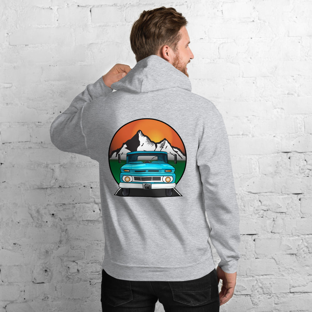 62' Chevy Badge Adventure Roxx Unisex Hoodie