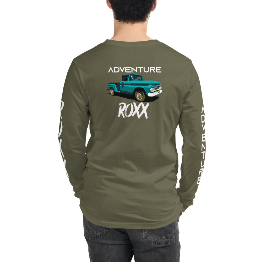 Adventure Roxx Sleeves  and 62' Chevy Profile- Unisex Long Sleeve Tee