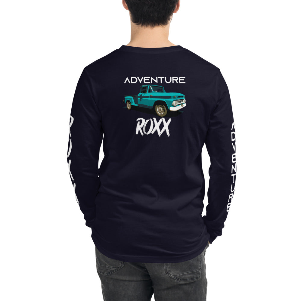 Adventure Roxx Sleeves  and 62' Chevy Profile- Unisex Long Sleeve Tee