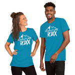 Load image into Gallery viewer, White Adventure Roxx Logo Short-Sleeve Unisex T-Shirt
