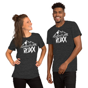 White Adventure Roxx Logo Short-Sleeve Unisex T-Shirt