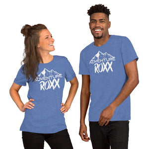 White Adventure Roxx Logo Short-Sleeve Unisex T-Shirt