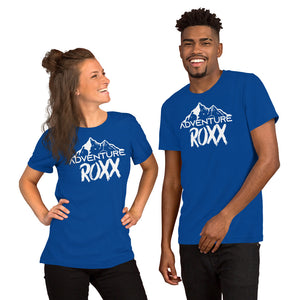 White Adventure Roxx Logo Short-Sleeve Unisex T-Shirt